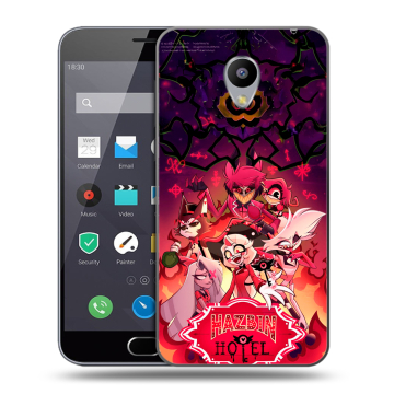 Пластиковый чехол на Meizu M2 Note с принтом Hazbin Hotel Отель Хазбин