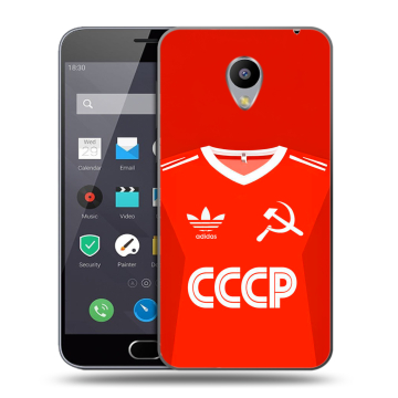 Пластиковый чехол на Meizu M2 Note с принтом Флаг Герб СССР