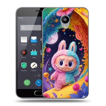 Пластиковый чехол на Meizu M2 Note с принтом Labubu Лабубу