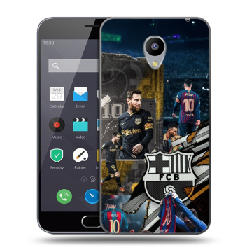 Пластиковый чехол на Meizu M2 Note с принтом Messi Barcelona