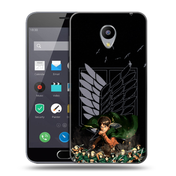 Пластиковый чехол на Meizu M2 Note с принтом Атака титанов