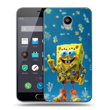 Пластиковый чехол на Meizu M2 Note с принтом Спанч боб Спанчбоб Пластиковый чехол на Meizu M2 Note с принтом Спанч боб Спанчбоб