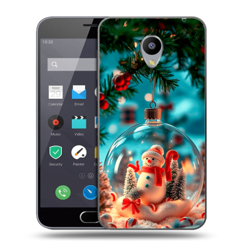 Пластиковый чехол на Meizu M2 Note с принтом Новый год