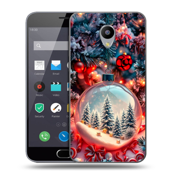 Пластиковый чехол на Meizu M2 Note с принтом Новый год