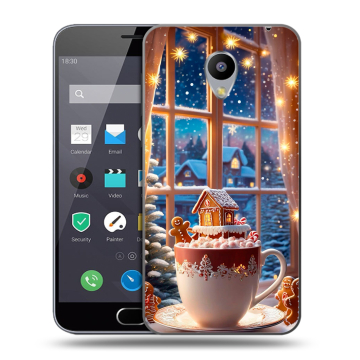 Пластиковый чехол на Meizu M2 Note с принтом Новый год