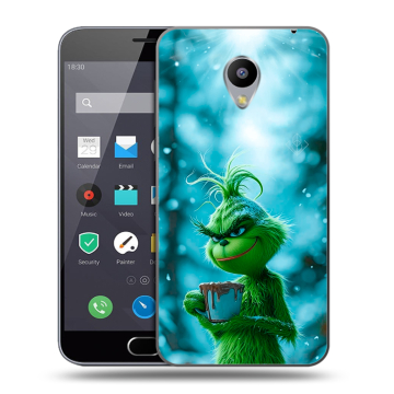 Пластиковый чехол на Meizu M2 Note с принтом Новый год гринч