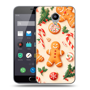 Пластиковый чехол на Meizu M2 Note с принтом Новый год