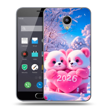 Пластиковый чехол на Meizu M2 Note с принтом Новый год