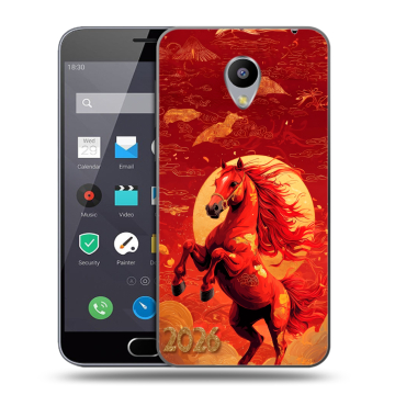 Пластиковый чехол на Meizu M2 Note с принтом Новый год