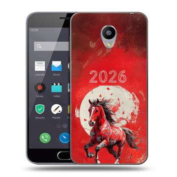 Пластиковый чехол на Meizu M2 Note с принтом Новый год