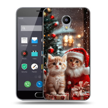 Пластиковый чехол на Meizu M2 Note с принтом Новый год