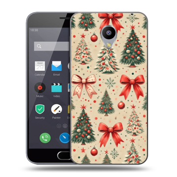 Пластиковый чехол на Meizu M2 Note с принтом Новый год