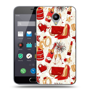 Пластиковый чехол на Meizu M2 Note с принтом Новый год