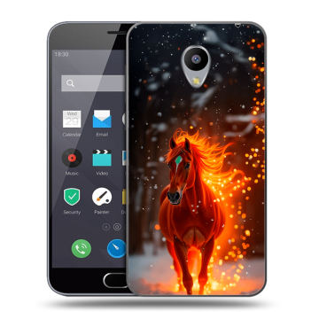 Пластиковый чехол на Meizu M2 Note с принтом Новый год