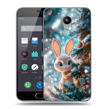 Пластиковый чехол на Meizu M2 Note с принтом Новый год