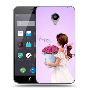 Пластиковый чехол на Meizu M2 Note с принтом женский Пластиковый чехол на Meizu M2 Note с принтом женский