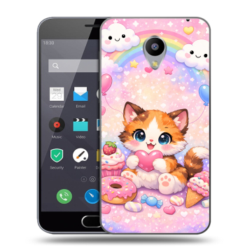 Пластиковый чехол на Meizu M2 Note с принтом для девочек