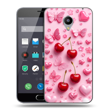 Пластиковый чехол на Meizu M2 Note с принтом для девочек