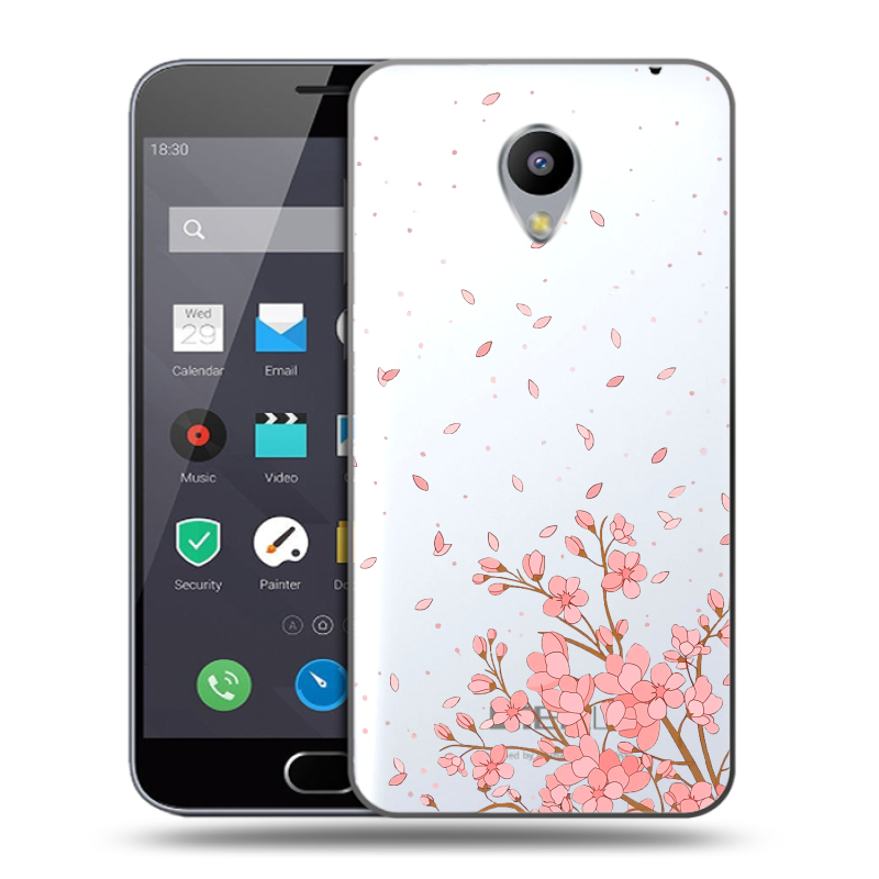 Пластиковый чехол на Meizu M2 Note с принтом Ветка сакуры Пластиковый чехол на Meizu M2 Note с принтом Ветка сакуры