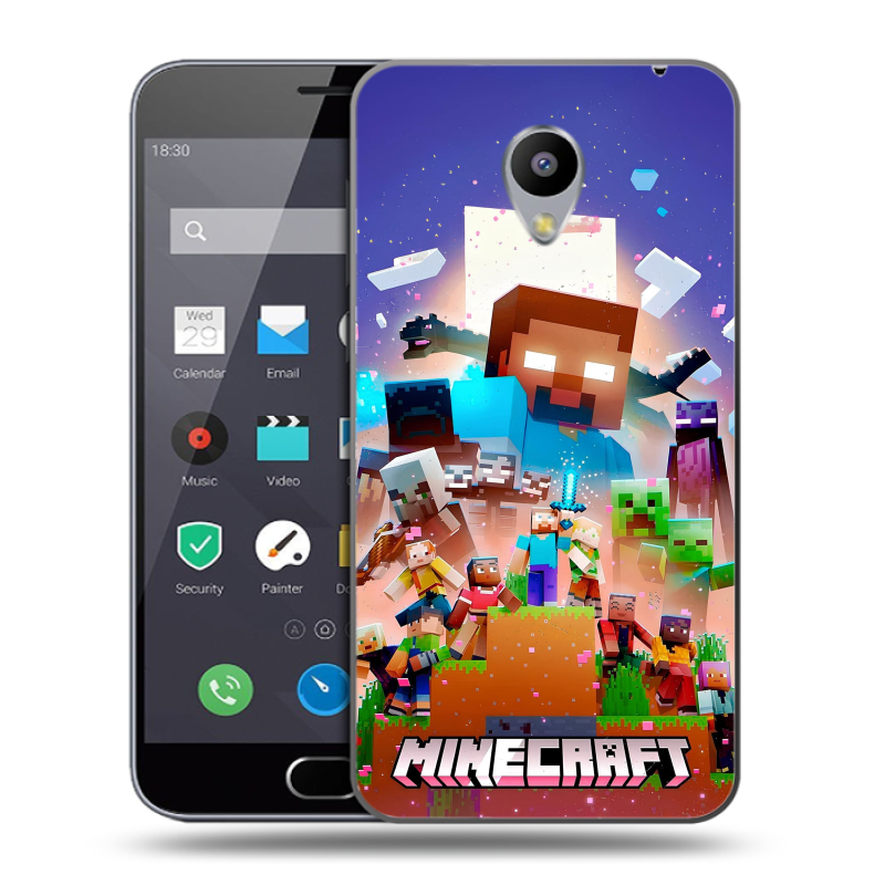 Пластиковый чехол на Meizu M2 Note с принтом Майнкрафт Minecraft Пластиковый чехол на Meizu M2 Note с принтом Майнкрафт Minecraft