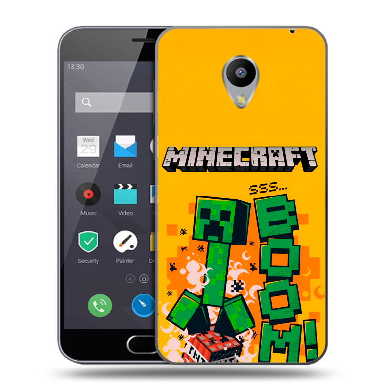 Пластиковый чехол на Meizu M2 Note с принтом Майнкрафт Minecraft Пластиковый чехол на Meizu M2 Note с принтом Майнкрафт Minecraft