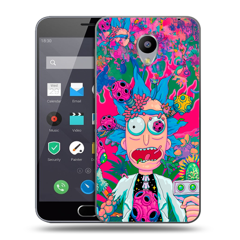 Пластиковый чехол на Meizu M2 Note с принтом Рик и Морти Rick Morty Пластиковый чехол на Meizu M2 Note с принтом Рик и Морти Rick Morty