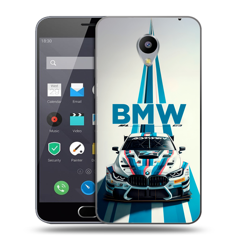 Пластиковый чехол на Meizu M2 Note с принтом БМВ BMW Пластиковый чехол на Meizu M2 Note с принтом БМВ BMW