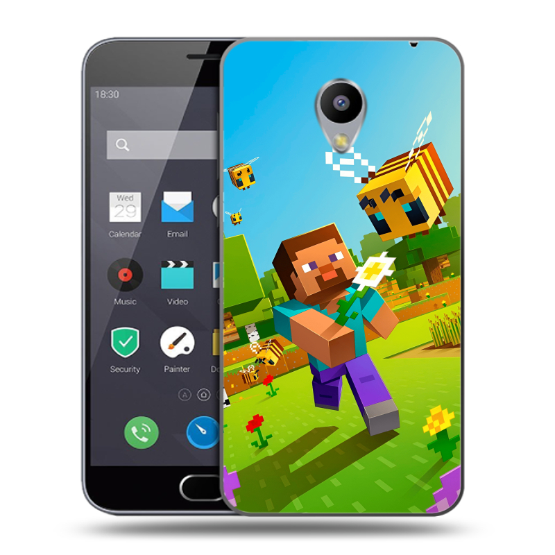Пластиковый чехол на Meizu M2 Note с принтом Майнкрафт Minecraft Пластиковый чехол на Meizu M2 Note с принтом Майнкрафт Minecraft