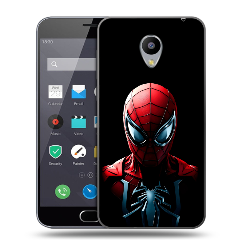 Пластиковый чехол на Meizu M2 Note с принтом Spiderman Человек паук Пластиковый чехол на Meizu M2 Note с принтом Spiderman Человек паук