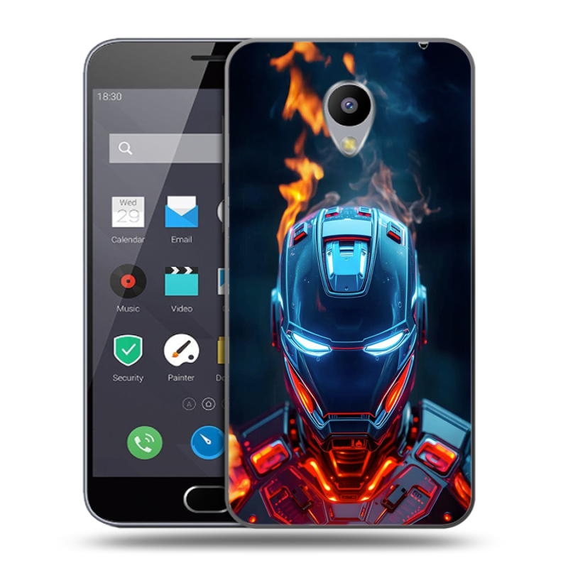 Пластиковый чехол на Meizu M2 Note с принтом IronMan Железный человек Пластиковый чехол на Meizu M2 Note с принтом IronMan Железный человек
