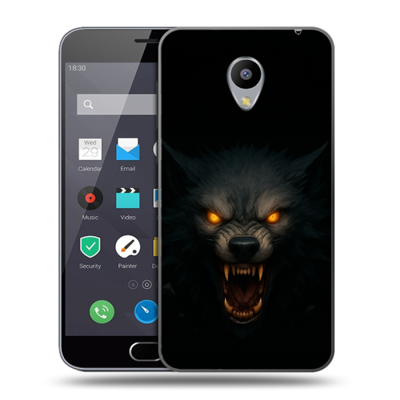 Пластиковый чехол на Meizu M2 Note с принтом Волк Пластиковый чехол на Meizu M2 Note с принтом Волк