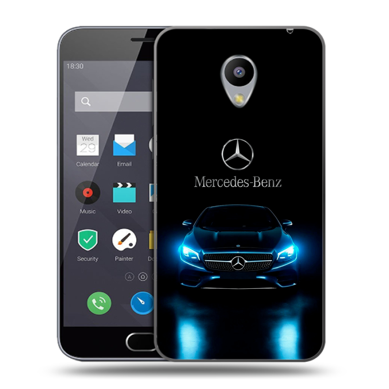 Пластиковый чехол на Meizu M2 Note с принтом Mercedes Мерседес Пластиковый чехол на Meizu M2 Note с принтом Mercedes Мерседес