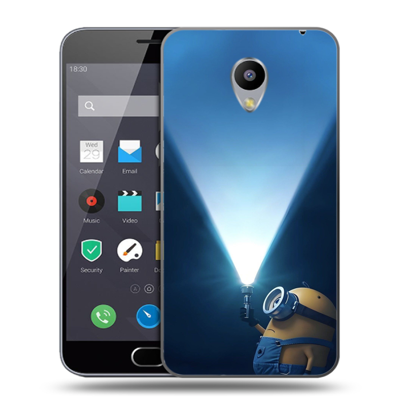 Пластиковый чехол на Meizu M2 Note с принтом Миньоны Пластиковый чехол на Meizu M2 Note с принтом Миньоны