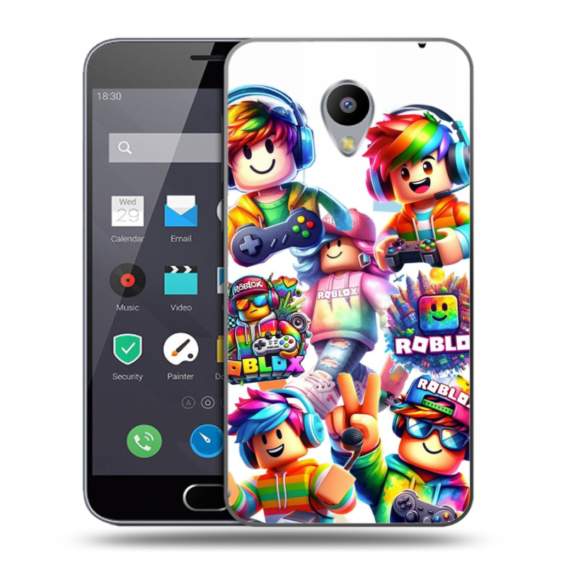 Пластиковый чехол на Meizu M2 Note с принтом Roblox Роблокс Пластиковый чехол на Meizu M2 Note с принтом Roblox Роблокс