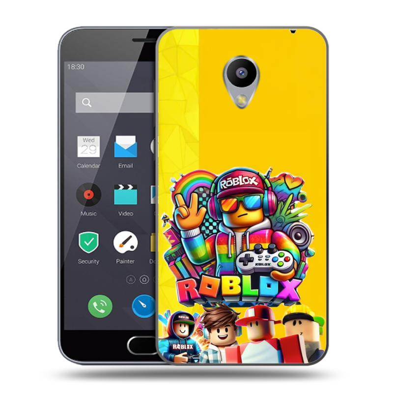 Пластиковый чехол на Meizu M2 Note с принтом Roblox Роблокс Пластиковый чехол на Meizu M2 Note с принтом Roblox Роблокс