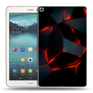 Силиконовый чехол на Huawei MediaPad T1 8.0 с принтом Яркие абстракции