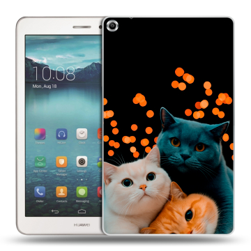 Силиконовый чехол на Huawei MediaPad T1 8.0 с принтом Кошки Силиконовый чехол на Huawei MediaPad T1 8.0 с принтом Кошки