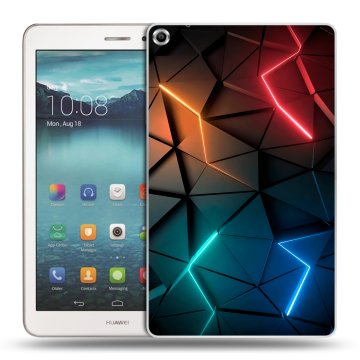 Силиконовый чехол на планшета Huawei MediaPad T1 8.0 с принтом Абстракция неон Силиконовый чехол на планшета Huawei MediaPad T1 8.0 с принтом Абстракция неон