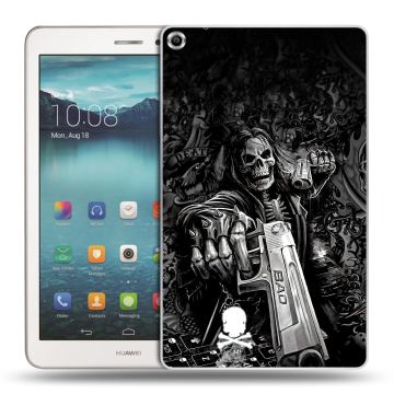 Силиконовый чехол на планшета Huawei MediaPad T1 8.0 с принтом Скелет Силиконовый чехол на планшета Huawei MediaPad T1 8.0 с принтом Скелет