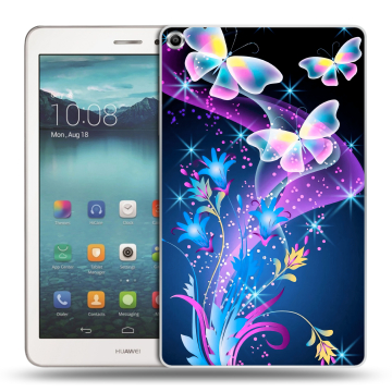 Силиконовый чехол на Huawei MediaPad T1 8.0 с принтом Бабочки Силиконовый чехол на Huawei MediaPad T1 8.0 с принтом Бабочки