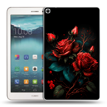 Силиконовый чехол на Huawei MediaPad T1 8.0 с принтом Розы красные Силиконовый чехол на Huawei MediaPad T1 8.0 с принтом Розы красные