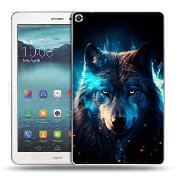 Силиконовый чехол на Huawei MediaPad T1 8.0 с принтом Волк ночной