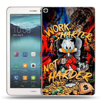 Силиконовый чехол на Huawei MediaPad T1 8.0 с принтом Дональд Дак Деньги Силиконовый чехол на Huawei MediaPad T1 8.0 с принтом Дональд Дак Деньги