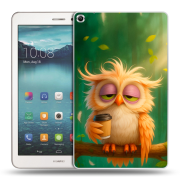 Силиконовый чехол на Huawei MediaPad T1 8.0 с принтом сова Силиконовый чехол на Huawei MediaPad T1 8.0 с принтом сова