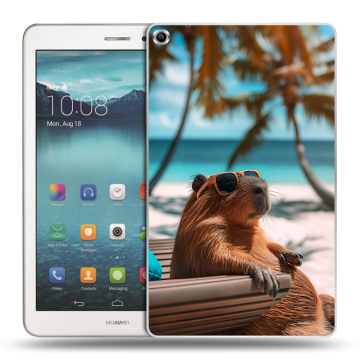 Силиконовый чехол на Huawei MediaPad T1 8.0 с принтом Капибара Силиконовый чехол на Huawei MediaPad T1 8.0 с принтом Капибара