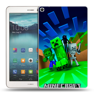 Силиконовый чехол на Huawei MediaPad T1 8.0 с принтом Майнкрафт