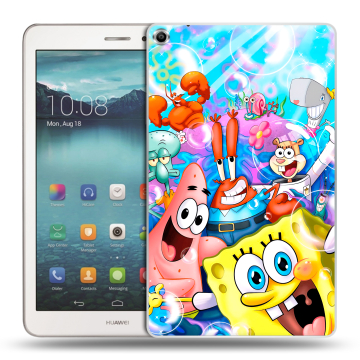 Силиконовый чехол на Huawei MediaPad T1 8.0 с принтом спанчбоб спанч боб Силиконовый чехол на Huawei MediaPad T1 8.0 с принтом спанчбоб спанч боб