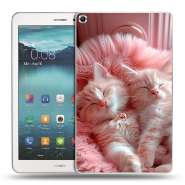 Силиконовый чехол на Huawei MediaPad T1 8.0 с принтом котята котики
