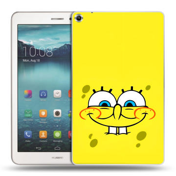 Силиконовый чехол на Huawei MediaPad T1 8.0 с принтом спанчбоб спанч боб