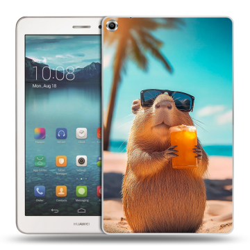 Силиконовый чехол на Huawei MediaPad T1 8.0 с принтом Капибара